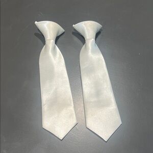 Elegant toddler white satin Ties
